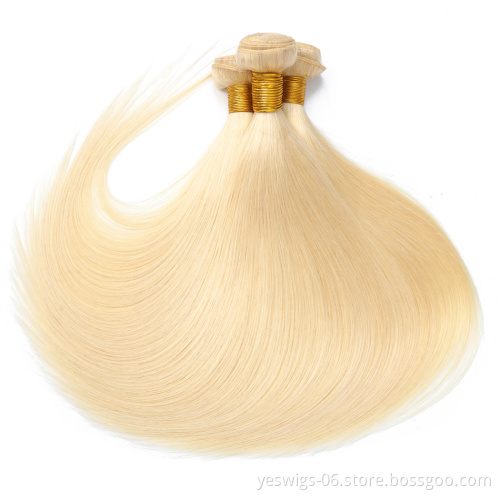 Raw Cambodian Straight Hair Bundle Extension Yeswigs Pre Colored 613 Blonde 1b-27 30 Cuticle Aligned Virgin Human Hair Extension